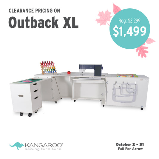 Outback XL Sewing Cabinet ***Through End of October***$800 Savings!