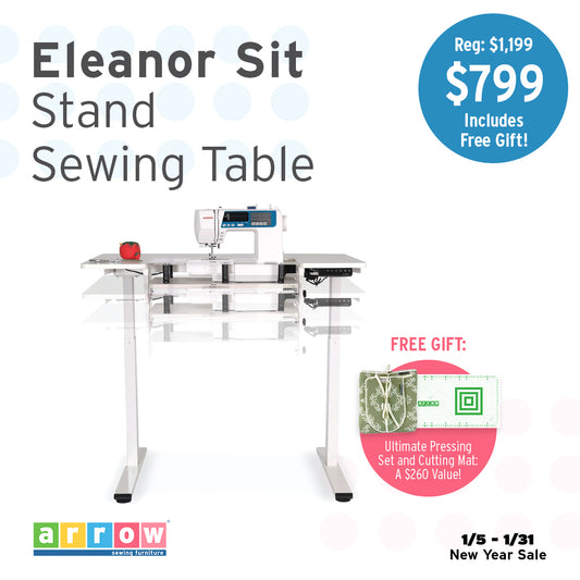 Eleanor Sit and Stand Sewing Table *Save $100 and a recieve a Free Gift through the end of January*