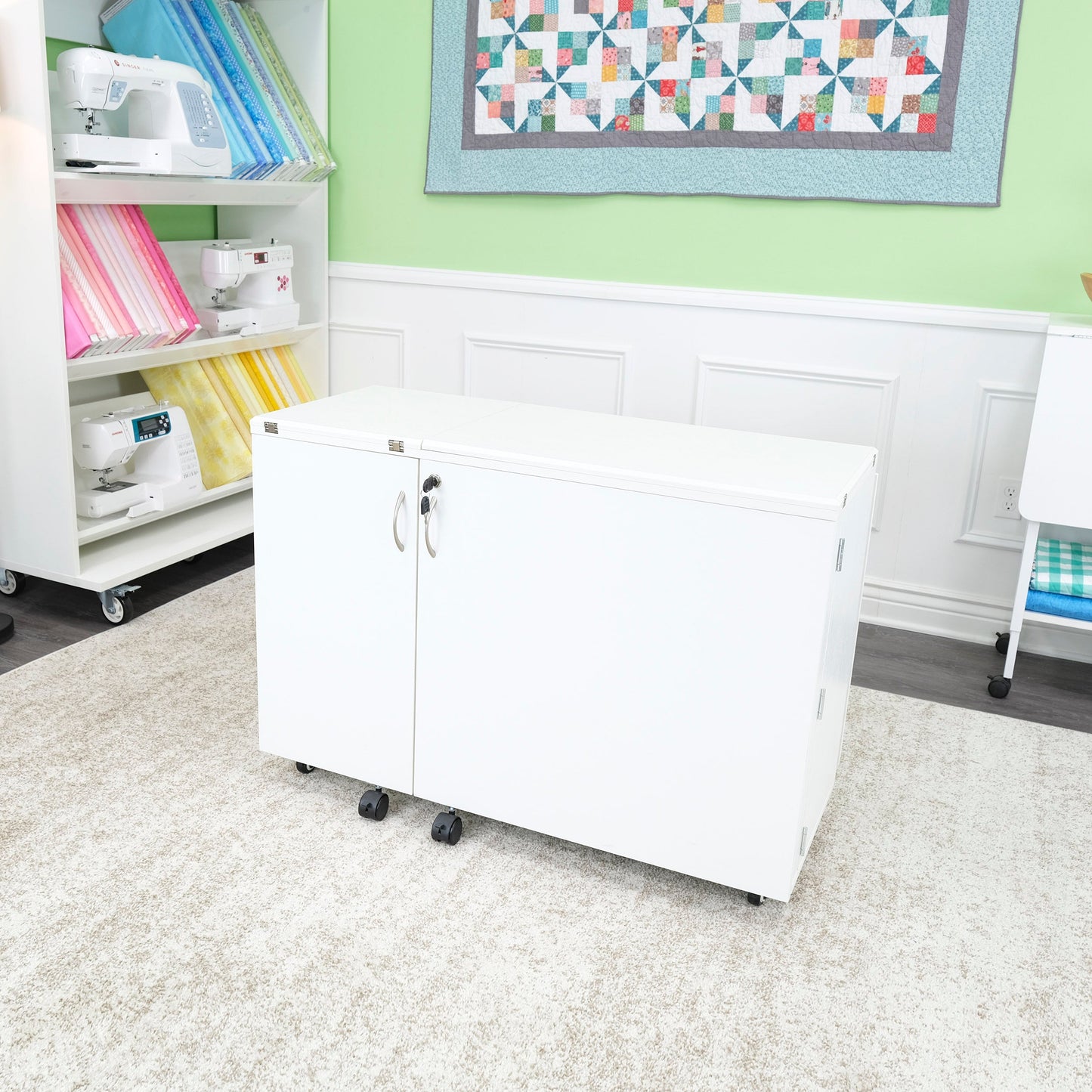 Wallaby Dual Rail Electric Lift Sewing Cabinet