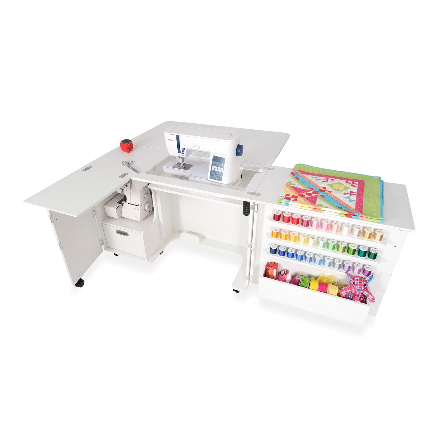 Wallaby Dual Rail Electric Lift Sewing Cabinet