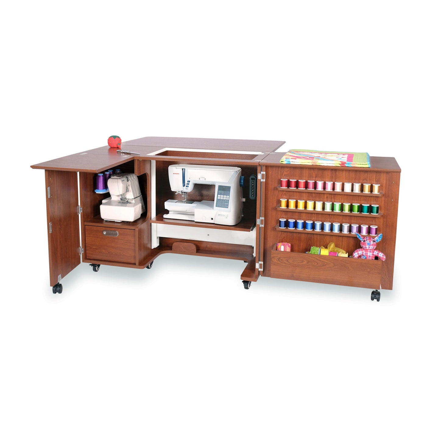 Wallaby Dual Rail Electric Lift Sewing Cabinet