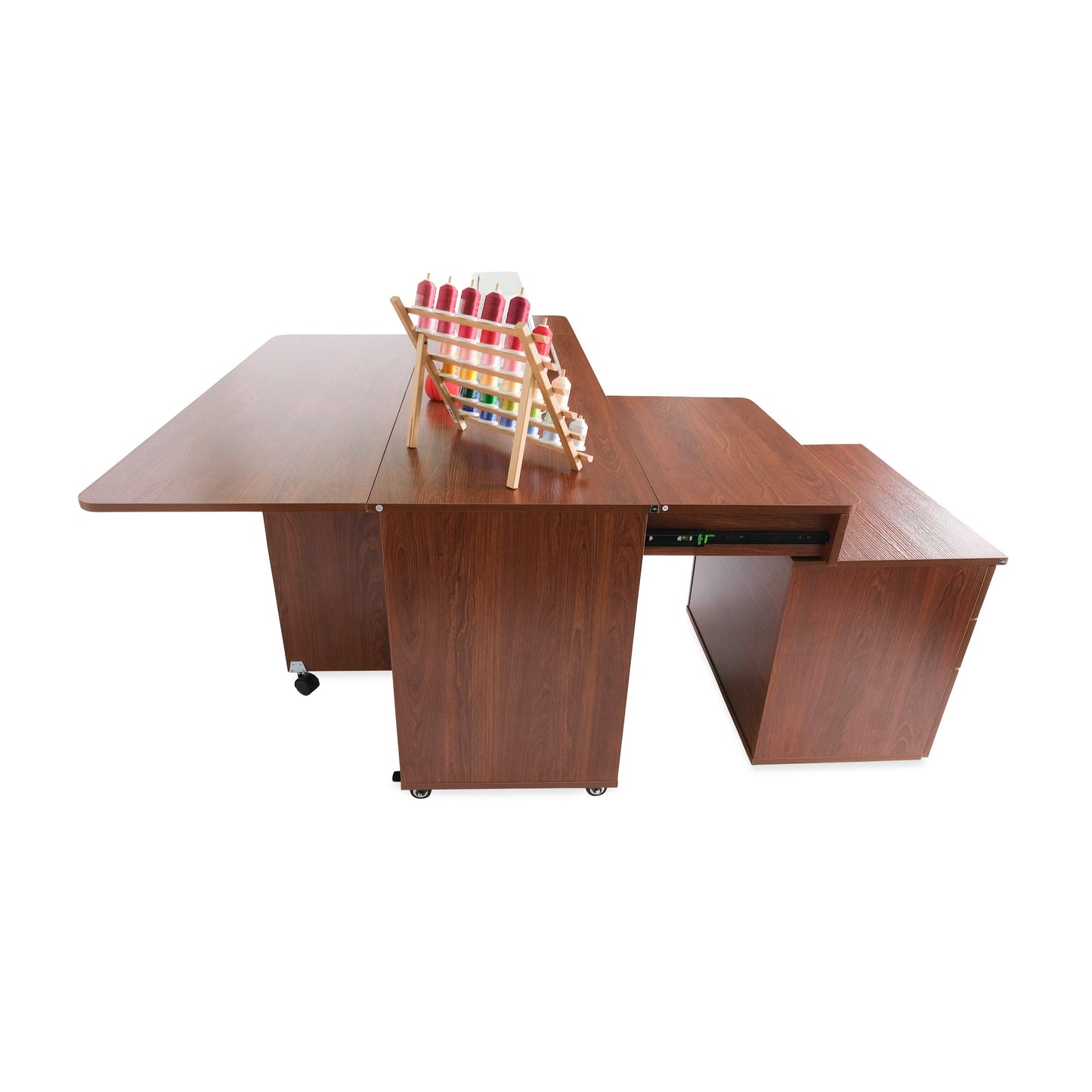 Kangaroo and Joey II Sewing Cabinet with Three Drawers Teak