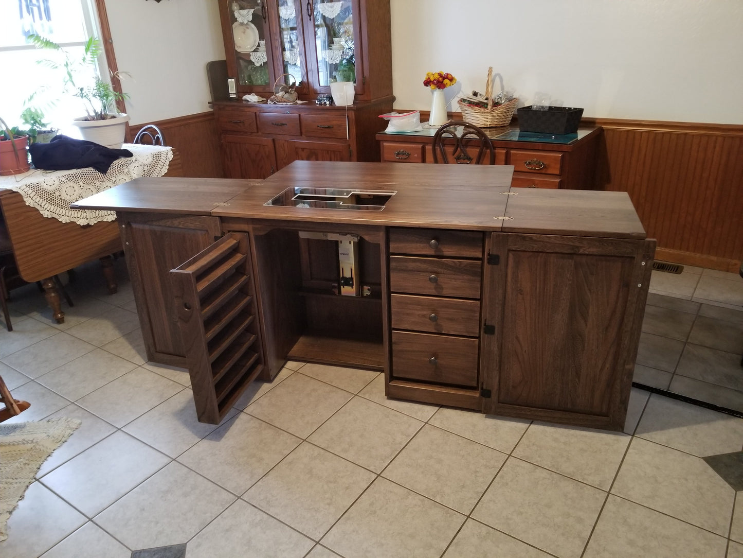 Base Sewing Cabinet - Classic Woods - Amish Furniture - She Sewing Tables