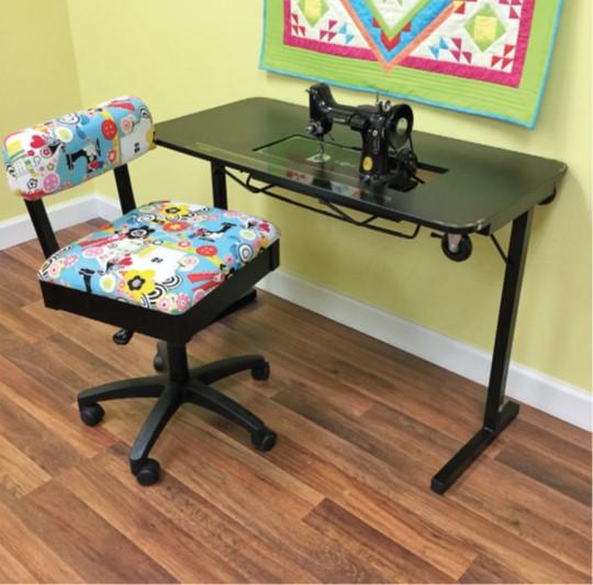 Arrow Adjustable Height Hydraulic Chairs for Sewing and Crafts - She Sewing Tables