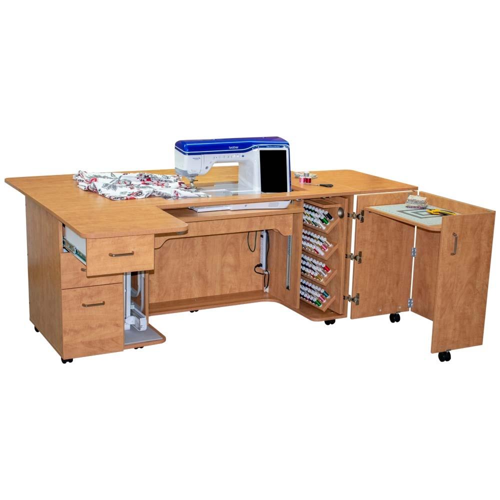 Horn Model 8090 Sewing Cabinet Sunrise Maple