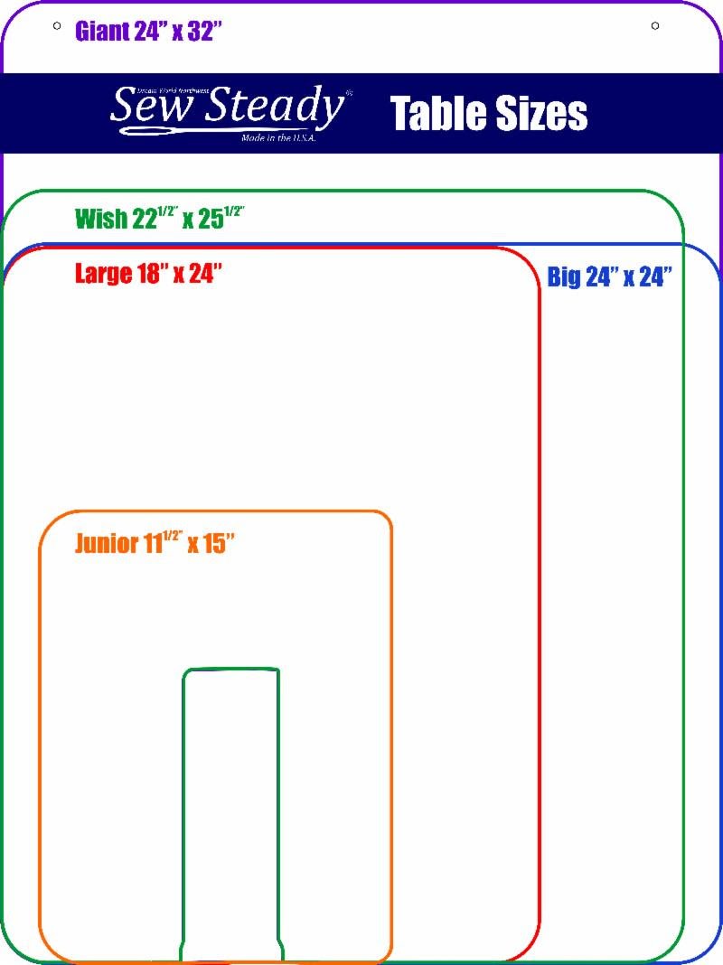 Sew Steady Big 24" x 24" Portable Sewing Table